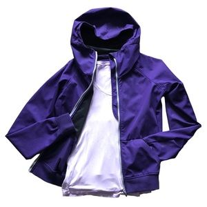 Bench Jacket with Hood Purple Size XS